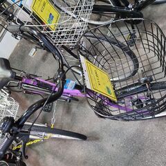 J1653【リユースのサカイ柏店】シティサイクル　Leeds　ダイナモライト　パープル★店頭にて試乗可★ 簡易クリーニング済　　 中古自転車 　流山市  松戸市 我孫子市 鎌ヶ谷市 船橋市 守谷市 取手市　の画像