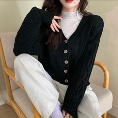 カーディガン 黒 新品 未使用 羽織 ブラックの画像