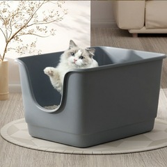猫　大型　トイレ　ホワイトの画像