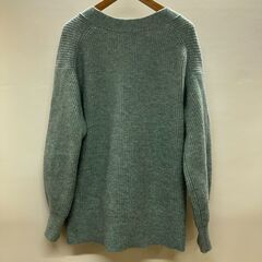 GU パフィータッチオーバーサイズカーディガン（グリーン）レディース・Sサイズの画像