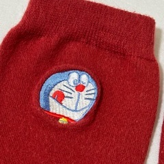 ドラえもん 刺繍靴下 暗記パン 靴下 ソックス 二足セット　22〜25cmの画像