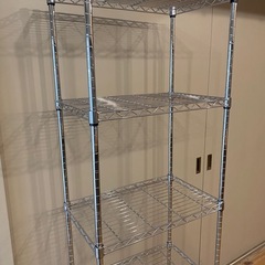 メタルラック シルバーラック 5段 キャスター付き　幅55cm奥行35cm 高175cmの画像