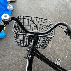 (DJ) 通勤•通学に！ Takeda シティサイクル 自転車 27インチ 変速6speed LEDオートライト付 ブラック系 BAAマーク 中古品 ①の画像
