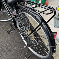(DJ) 通勤•通学に！ Takeda シティサイクル 自転車 27インチ 変速6speed LEDオートライト付 ブラック系 BAAマーク 中古品 ①の画像
