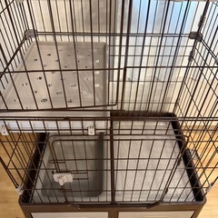 美品キャットケージ（トイレ付）猫　ゲージ　の画像
