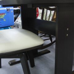 2人掛け ダイニングセット ブラウン 木目 ニトリ DT GV 80 DBR ダイニングテーブル 80cm 回転式ダイニングチェア×2 NITORI 食卓 椅子 2人用 札幌 手稲の画像