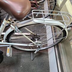 J1654【リユースのサカイ柏店】シティサイクル　ANEMONE　6段変速　ダイナモライト　ホワイト★店頭にて試乗可★ 簡易クリーニング済　　 中古自転車 　流山市  松戸市 我孫子市 鎌ヶ谷市 船橋市 守谷市 取手市の画像
