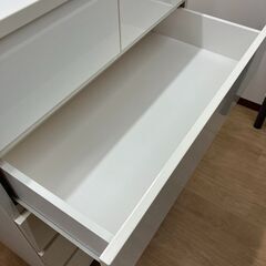 stp-3462　チェスト　5段　ホワイト　幅80cm　引出6杯　タンス　白　　引き出し　収納　衣類収納　洋服箪笥　シンプルの画像