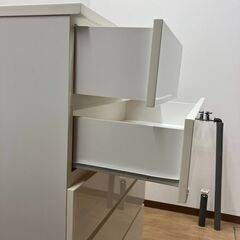 stp-3462　チェスト　5段　ホワイト　幅80cm　引出6杯　タンス　白　　引き出し　収納　衣類収納　洋服箪笥　シンプルの画像