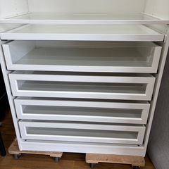 10HG3 IKEA イケア ワードローブ タンス 衣類収納 ホワイト 縦201×横100×幅58 (全て約cm) 素人採寸の画像
