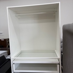 10HG3 IKEA イケア ワードローブ タンス 衣類収納 ホワイト 縦201×横100×幅58 (全て約cm) 素人採寸の画像