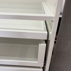 10HG3 IKEA イケア ワードローブ タンス 衣類収納 ホワイト 縦201×横100×幅58 (全て約cm) 素人採寸の画像