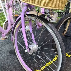 J1659【リユースのサカイ柏店】キッズ自転車　プリンピング　オートライト　パープル★店頭にて試乗可★ 簡易クリーニング済　　 中古自転車 　流山市  松戸市 我孫子市 鎌ヶ谷市 船橋市 守谷市 取手市の画像