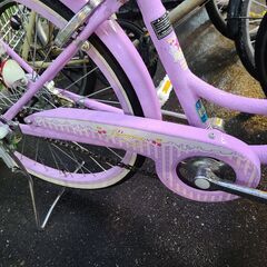 J1659【リユースのサカイ柏店】キッズ自転車　プリンピング　オートライト　パープル★店頭にて試乗可★ 簡易クリーニング済　　 中古自転車 　流山市  松戸市 我孫子市 鎌ヶ谷市 船橋市 守谷市 取手市の画像