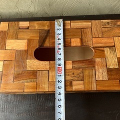 木目調ティッシュケースの画像