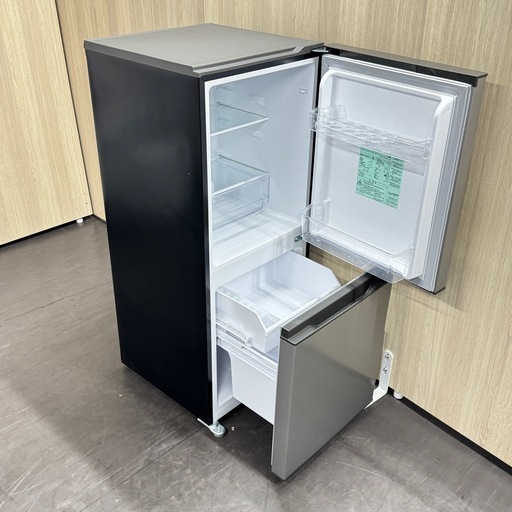 A1703?配送♻️設置可能‼️2024年製AQUA2ドア冷蔵庫135L AQR-14PBK(S)?