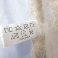 ( M-980 )ボリュームフリンジマフラー レディース アイボリー ベージュ GMF7471 中古の画像