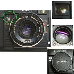 シャッター/フラッシュOK コニカ C35 AF ブラック コンパクトカメラ　ヘキサノン 38mm F2.8 外観使用感少なめ ☆ PayPay(ペイペイ)決済可能 ☆ 札幌市 豊平区 平岸 平岸店の画像