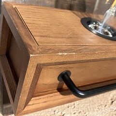 LEDペンダントライト　オークボックス 色：ブラウン　LED球３個  <取りにきてくださる方限定>の画像