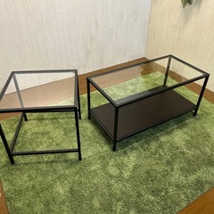 【リユース☆エコちょっぷ】 IKEA ガラステーブルセットの画像