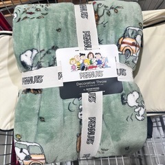コストコブランケット　スヌーピーPeanuts大判ひざ掛け 152x177cmセットの画像
