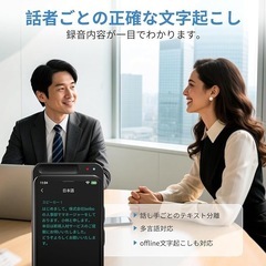 AI ボイスレコーダー 文字起こし ライティングレコーダー 要約 翻訳 録音機の画像