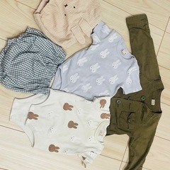 petit main ミッフィー　ロンパース　パンツ　上着　５点の画像
