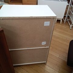 ★リユースのサカイつくば店★TK6962  レンジ台 ホワイト H90×D40×W60 クリーニング済みの画像