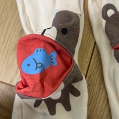 【一度着用】90サイズ レギンス くま　の画像