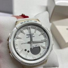 H 2510-506 CASIO BABY-G 腕時計 BGS-100-7A1JF ジャンク品 ホワイト ※不動品のため返品不可の画像