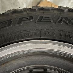 31×10.50R15LT オープンカントリー スパイクタイヤアルミセット　使用ごく僅か 4本セットの画像