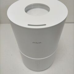 MILIN  除菌加湿器 大容量 置き型 静音 省エネ 卓上 リビング 寝室 オフィス 除菌 アロマ　美品 ホワイト 251021-7Tの画像