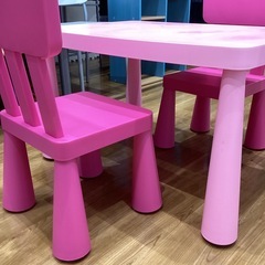 マンムット(IKEA)テーブル＆椅子2脚【町田市再生家具】252085の画像