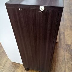 ★リユースのサカイ水戸店★シューズボックスダークブラウンH94.5×D35×W60クリーニング済みMT5903の画像