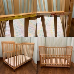 【ヤトミ】 ハピネス ベビーベッド  70×120の画像