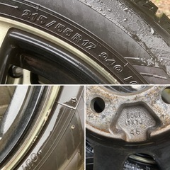 相場無視の安価出品！美品極上スタッドレス　4本セット　215 55 R17 ヨコハマ　ig60  バリ山　高価なホイール付き　GAB スバル系などに　の画像