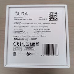 OURA Ring/オーラリング スマートリング Heritage Black US10(20号相当) 充電器/USBケーブル/箱付の画像