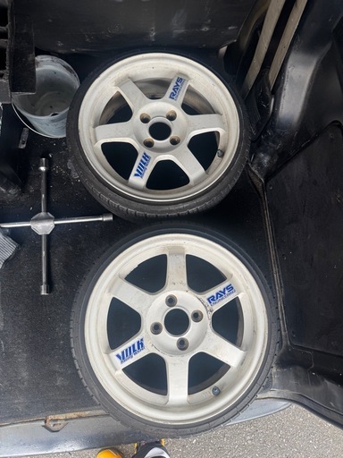 TE37 15inch6.5j+39 ホワイト2本 廃盤 希少 人気