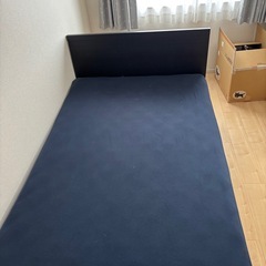 【新品カバー付き】シングルベッド　マットレス付きの画像