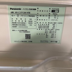 Panasonic 冷蔵庫　365L 2017年製　NR-C37FGM-Wの画像