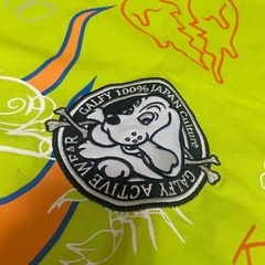 GALFY 落書きTシャツ 中型犬 グリーン オレンジ ガルフィーの画像