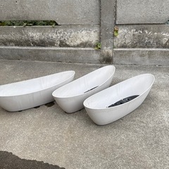 植木鉢、多肉植物寄せ植え鉢舟型M 3セット（1）の画像