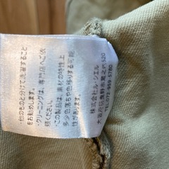 ベージュ デニム サロペット ジャンパースカート Lサイズの画像