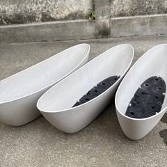 植木鉢、多肉植物寄せ植え鉢舟型M 3セット（2）の画像