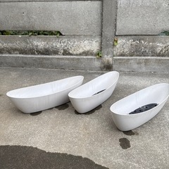 植木鉢、多肉植物寄せ植え鉢舟型M 3セット（2）の画像