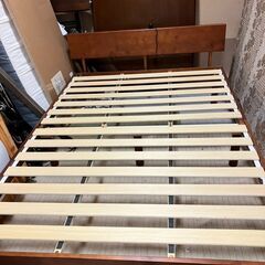 【配送組立無料】福岡市 市内近郊 ダブルベッド＆マットレス（日時指定可能）の画像