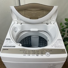 R340 ☀️ TOSHIBA 洗濯機（洗濯5.0㎏) 21年製 AW-5GA1 ⭐ 動作確認済 ⭐ クリーニング済の画像