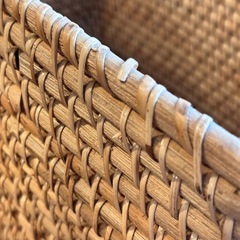無印良品 重なるラタン長方形バスケット  特大の画像