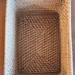 無印良品 重なるラタン長方形バスケット  特大の画像