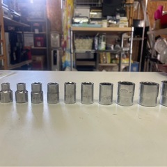 KTC　京都機械工具　ハイクオリティソケットレンチセット　B211　フルセット　ラチェット　9.5sq　ハンドツール　工具　中古品　③の画像